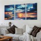 Ulloord Boat Water Panoramic Painting - Long Canvas Artwork Contemporary Picture for Home Office Wall Decor