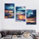 Ulloord Boat Water Panoramic Painting - Long Canvas Artwork Contemporary Picture for Home Office Wall Decor