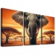 Ulloord Canvas Wall Art Picture African Wild Animals Artwork Painting Print for Living Room Bedroom Kitchen Home and Office Wall Decor