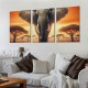 Ulloord Canvas Wall Art Picture African Wild Animals Artwork Painting Print for Living Room Bedroom Kitchen Home and Office Wall Decor