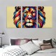 Ulloord Colorful Lion Canvas Wall Art Animal Painting on Canvas Modern Painting Wall Pictures for Home Office Decor Living Room Bedroom Wall Decorations Stretched and Framed Ready to Hang