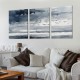 Shangniulu Abstract Canvas Wall Art Modern Art Paintings Seagulls Flying on Deep Blue Ocean Grey Sky Storm Eve Framed Artwork Pictures for Living Room Bedroom Wall Decor