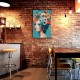 Shangniulu Abstract Girl Portrait Wall Art Woman with Flowers on Head Picture Canvas Print for Girl Bedroom Living Room Painting