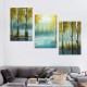 Shangniulu Large Living Room Wall Decor Abstract Canvas Wall Art Yellow Trees White Birch Green Lake Landscape Painting Picture Print Framed Artwork Modern Home Bedroom Wall Decoration