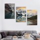 Shangniulu Canvas Wall Art Nature Picture: Bedroom Landscape Scenery Print Scenic Lake Forest Artwork Mountain Sunset Scene Painting for Living Room Home Decorations