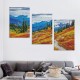 Shangniulu  Mount Rainier National Park Picture Wall Art USA Autumn Mountain Landscape Painting Canvas Prints Nature Artwork Framed Home Living Room Kitchen Decoration