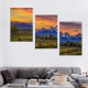 Shangniulu  Colorful Sunset Picture Wall Art Grand Teton Mountain Landscape Painting Canvas Prints Wyoming Nature Artwork Framed Home Living Room Kitchen Decoration