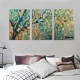 Shangniulu Green Tree Wall Art - Colorful Branches and Leaves Canvas Painting Pictures Prints Decorations Abstract Tree of Life Artwork for Bedroom Living Room Office Decor