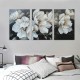 Shangniulu Flower Canvas Wall Art White Elegant Flower Canvas Modern Picture for Living Room Bedroom Bathroom Dining Room Home Office Decorative Paintings