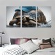 Shangniulu Lovely Sea Turtle Picture Canvas Wall Art for Bathroom Decor,Animal Canvas Print Paintings Artwork for Living Room Home Office Kitchen Wall Decoration,Stretched Framed Ready to Hang