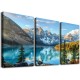 Shangniulu Forest Canvas Art, Blue Wall Art Natural Landscape Picture Print for Wall Decor, Mountain Artwork Home Living Room Framed Decoration Ready to Hang