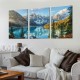 Shangniulu Forest Canvas Art, Blue Wall Art Natural Landscape Picture Print for Wall Decor, Mountain Artwork Home Living Room Framed Decoration Ready to Hang