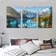 Shangniulu Forest Canvas Art, Blue Wall Art Natural Landscape Picture Print for Wall Decor, Mountain Artwork Home Living Room Framed Decoration Ready to Hang