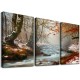 Shangniulu Forest Canvas Wall Art, Nature Landscape Wall Art, Forest Landscape Art Painting, Fall Forest Art Wall Pictures for Living Room Decor