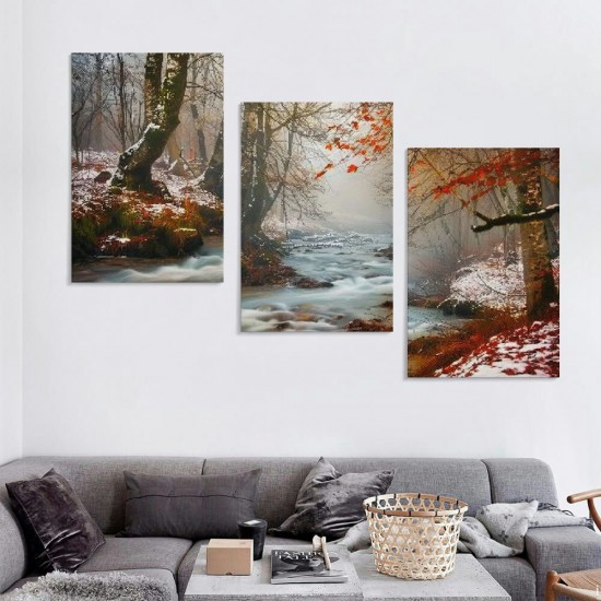 Shangniulu Forest Canvas Wall Art, Nature Landscape Wall Art, Forest Landscape Art Painting, Fall Forest Art Wall Pictures for Living Room Decor