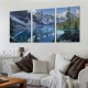 Shangniulu Forest Canvas Art, Blue Wall Art Natural Mountain Picture Print for Wall Decor, Landscape Artwork Home Living Room Framed Decoration Ready to Hang