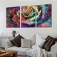 Shangniulu Graffiti Wall-Art Bedroom - Rose Wall Decor - Colorful Wall Art For Living Room Large Size Pictures Poster Ready To Hang