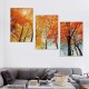 Shangniulu Modern Fall Forest Wall Art, Nature Landscape Wall Art, Gold Yellow Forest Landscape Art Painting, Autumn Forest Art Wall Pictures for Living Room Decor