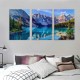 Shangniulu Wall Art Lake Mountain Landscape Picture Print Canvas Wall Art Modern Giclee Artwork Home Decor Stretched and Framed Ready to Hang