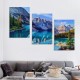 Shangniulu Wall Art Lake Mountain Landscape Picture Print Canvas Wall Art Modern Giclee Artwork Home Decor Stretched and Framed Ready to Hang