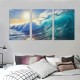 Shangniulu Canvas Prints Wall Art Blue Ocean Wave Surfing Sea Picture Paintings on Canvas Modern Canvas Art For Home Room Office Wall Decorations