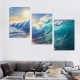 Shangniulu Canvas Prints Wall Art Blue Ocean Wave Surfing Sea Picture Paintings on Canvas Modern Canvas Art For Home Room Office Wall Decorations