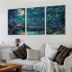 Shangniulu Lake Water Pictures Canvas Wall Art for Living room Bedroom Wall Decor,Tree Wall Art Print Paitnings for home Decor,Morden Artwork Dream Picture Moon Canvas Art