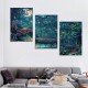 Shangniulu Lake Water Pictures Canvas Wall Art for Living room Bedroom Wall Decor,Tree Wall Art Print Paitnings for home Decor,Morden Artwork Dream Picture Moon Canvas Art