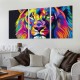 Shangniulu Animal Lion Pictures Wall Decor Art For Bedroom,Colorful Lion Canvas Wall Art Paintings for Living Room,Artwork Stretched and Ready to Hang