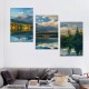 Shangniulu Landscape Canvas Wall Art for Living Room Bedroom Office Large Nature Forest Lake Ship Scenery Wall Art Kitchen Pictures Modern Wall Decor Mural Paintings Artwork