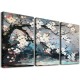 Shangniulu Flowers Canvas Wall Art Plum Tree Blossom Canvas Artwork Landscape Pictures Cherry Canvas Painting Floral Large Framed for Living Room Bedroom Bathroom Office Home Decor