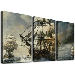 Shangniulu Seascape sailing boat Wall Art Modern Art Giclee Canvas Prints Wall Decor Artwork Pictures on Canvas Wall Art for Bedroom Living Room Office Home Decorations