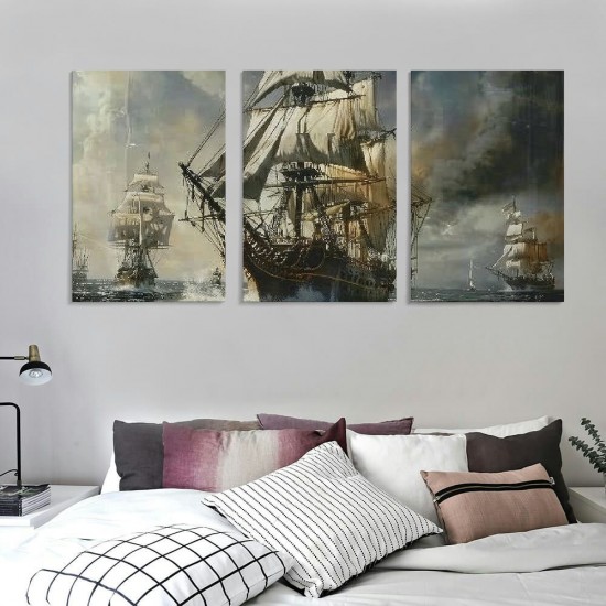 Shangniulu Seascape sailing boat Wall Art Modern Art Giclee Canvas Prints Wall Decor Artwork Pictures on Canvas Wall Art for Bedroom Living Room Office Home Decorations