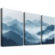 Shangniulu Canvas Wall Art For Living Room Wall Decor For Office Bedroom Decor Art Black And White Grey Mountain Scenery Wall Painting View Wall Pictures Artwork Hotel Room Home Decor