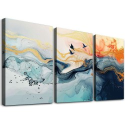 Shangniulu Minimalist Abstract Ink Wall Paintings Boho Wall Decor Living Room Canvas Wall Art For Bedroom Office Wall Decorations Framed Prints Wall Pictures Artwork Hotel Room Home Decor