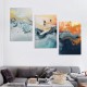 Shangniulu Minimalist Abstract Ink Wall Paintings Boho Wall Decor Living Room Canvas Wall Art For Bedroom Office Wall Decorations Framed Prints Wall Pictures Artwork Hotel Room Home Decor